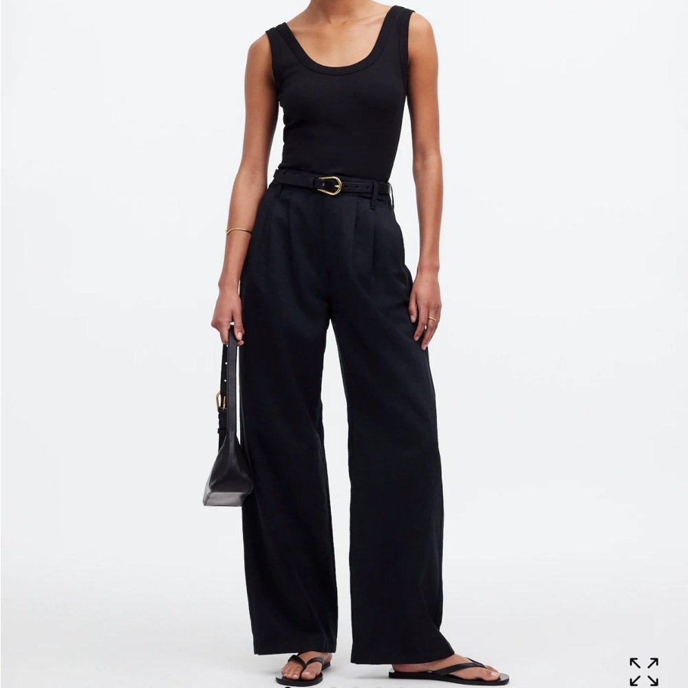 MADEWELL Black Harlow Wide Leg Pants
